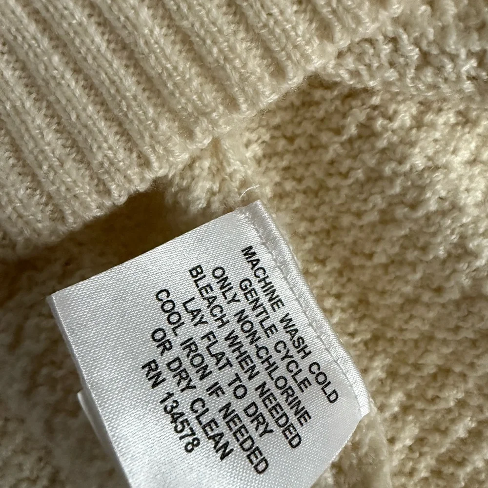 Vineyard Vines Cream Turtle Neck Sweater